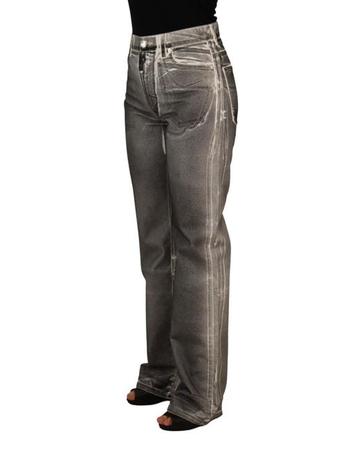 Dolce & Gabbana Black High Waist Denim Elegance