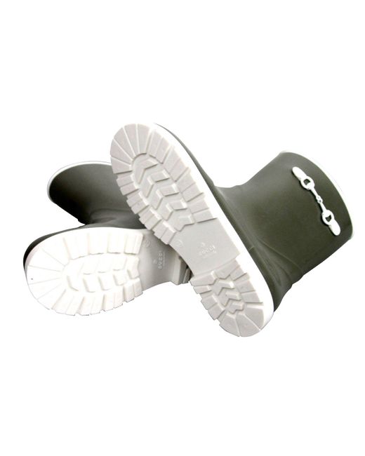 Gucci Green Kids Children's Rubber Rain Boot W/Horsebit