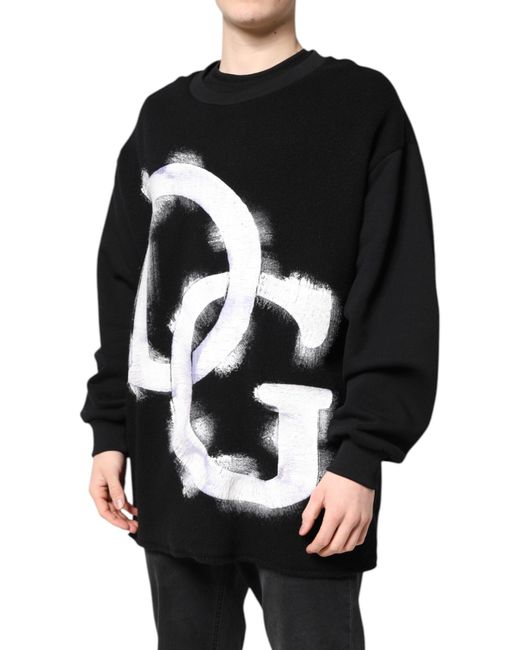 Dolce & Gabbana Black Dg Logo Knit Sweater for men