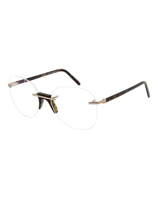 Andy Wolf Brown Metal & Plastic Glasses (Frames)