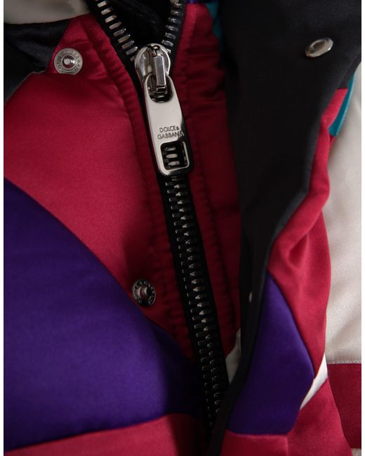 Dolce & Gabbana Blue Logo Windbreaker Puffer Jacket for men