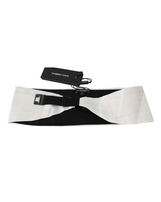 Dolce & Gabbana Black Waist Belt 100% Silk Cummerbund for men