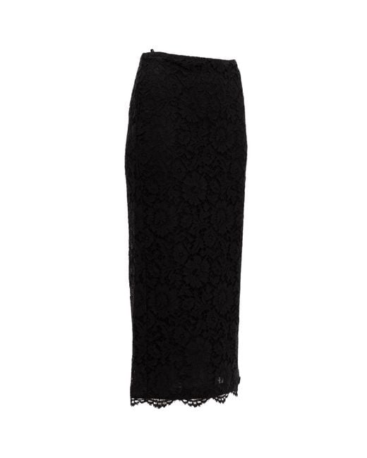 Valentino Garavani Black Lace Skirt