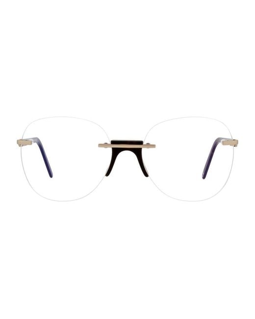 Andy Wolf Brown Metal & Plastic Glasses (Frames)