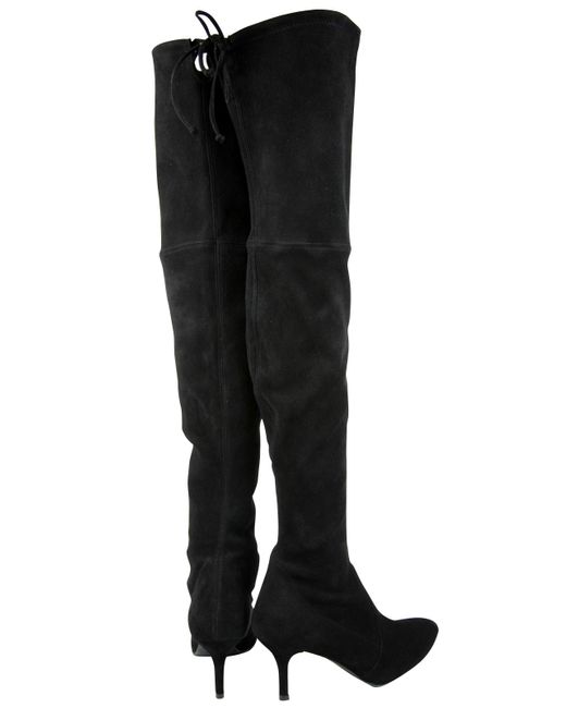 Stuart Weitzman Black Suede Solid Tiemodel Over-The-Knee Boot (Us)