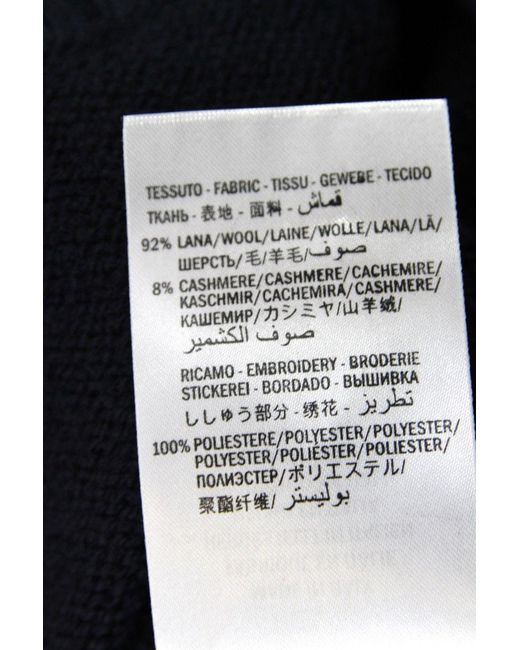 Gucci Blue Cashmere Wool Sweater With Bird Patch (Medium) for men