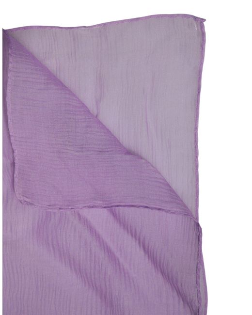 Dolce & Gabbana Purple Silk Rectangle Wrap Shawl Scarf