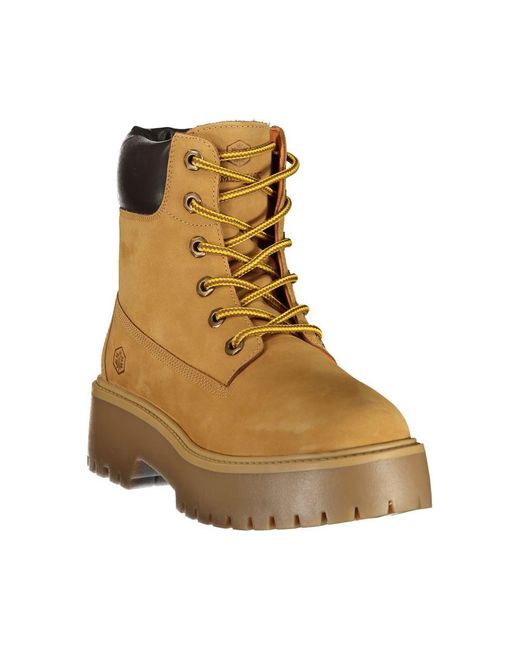 Lumberjack Brown Polyester Ankle Boots