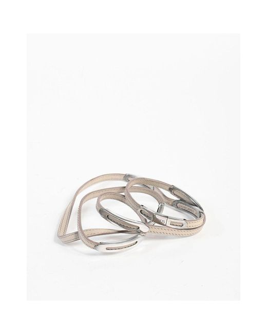 Tod's White Leather Bracelet
