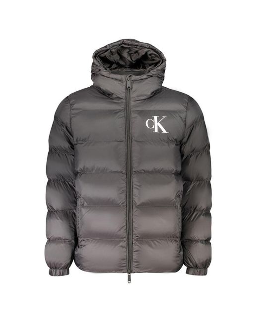 Calvin Klein Gray Nylon Jacket for men