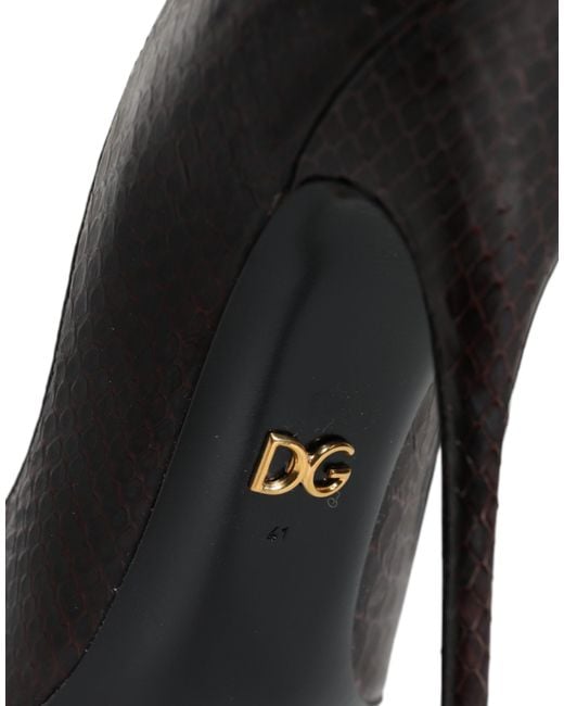 Dolce & Gabbana Black Exotic Leather Heels Pumps Shoes