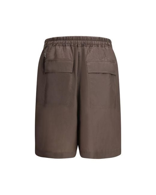 Moncler Brown Polyester Bermuda Shorts for men