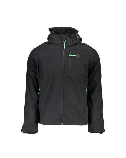 Gianmarco Venturi Black Polyester Jacket for men