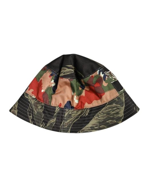 Dolce & Gabbana Green Dg Plaque Wide Brim Bucket Hat for men