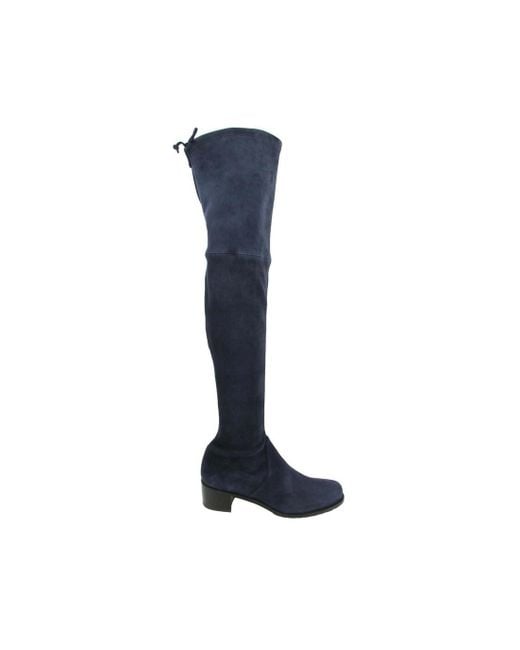 Stuart Weitzman Blue Midland Nice Suede Knee High Boot