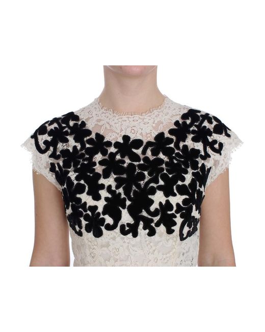 Dolce & Gabbana Black Floral Lace Ricamo Long Ball Maxi Dress