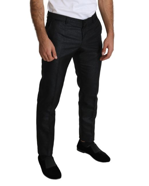 Dolce & Gabbana Black Metallic Skinny Trouser Dress for men