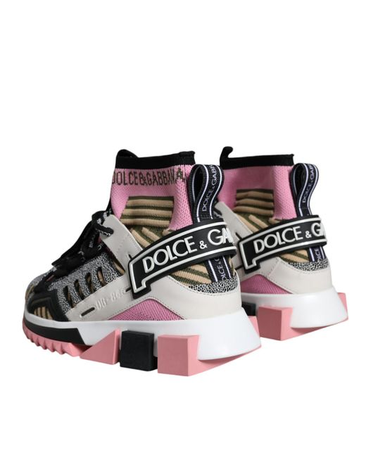 Dolce & Gabbana Multicolor Sorrento Socks Men Sneakers Shoes