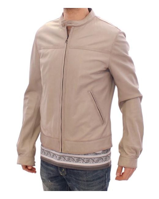 Dolce & Gabbana Brown Leather Jackets for men