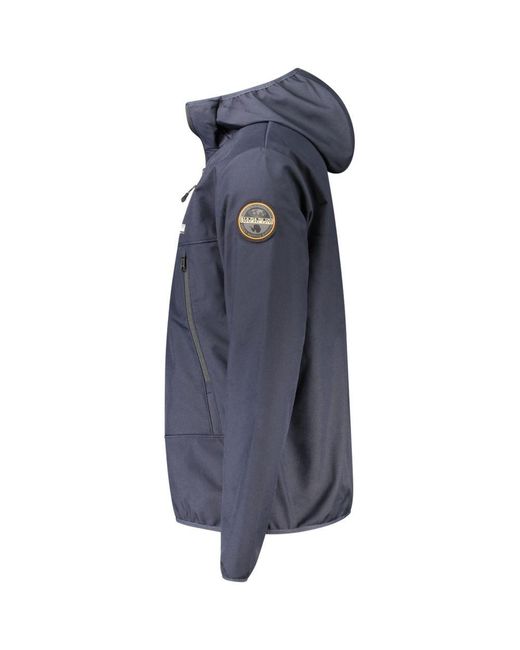 Napapijri Blue Blu Polyester Jacket for men