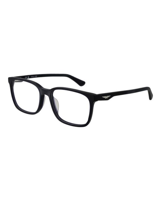 Police Black Cellulose Acetate Glasses (Frames) for men