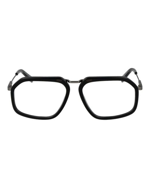 Zegna Black Metal Glasses (Frames) for men