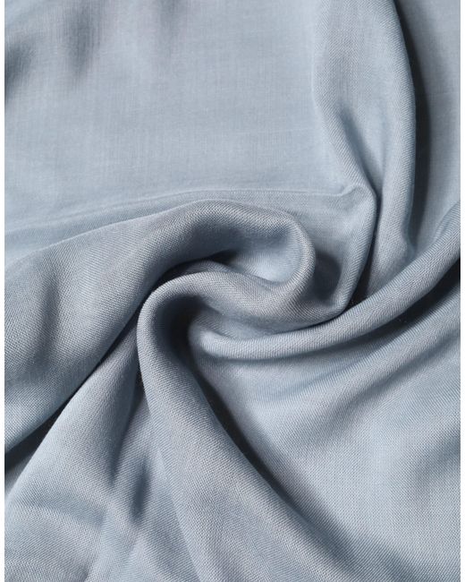 Dolce & Gabbana Blue Cashmere Knitted Shawl Pl+Se+Ws Accessory