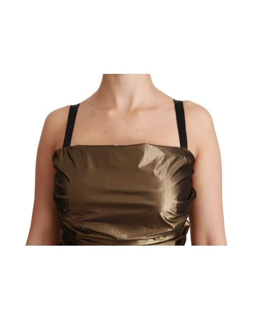 Dolce & Gabbana Black Nylon Bodycon Sheath Mini Dress