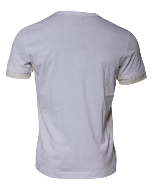 Dolce & Gabbana Blue Crew Neck Short Sleeve T-Shirt for men