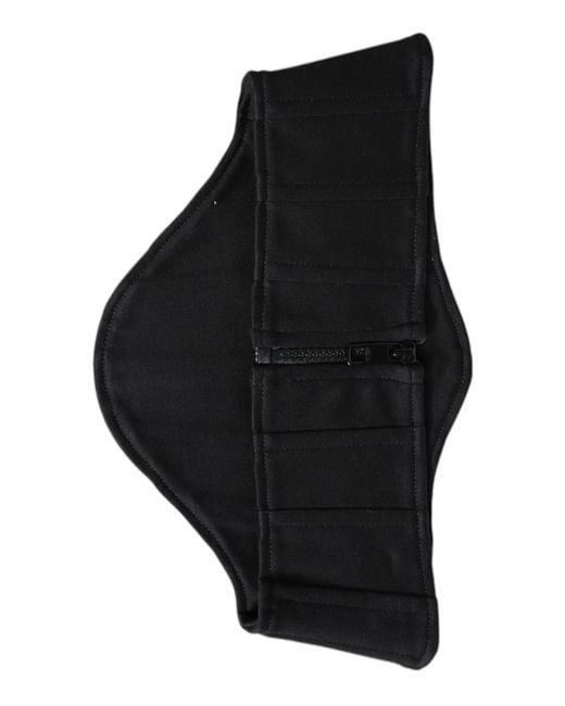 Dolce & Gabbana Black Cotton Waist Tuxedo Belt Cummerbund