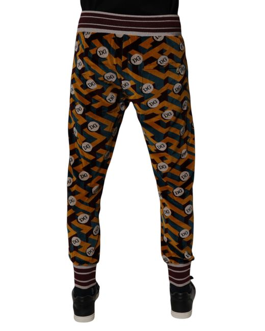 Dolce & Gabbana Black Logo Monogram Jogger Sweatmen's Pants for men