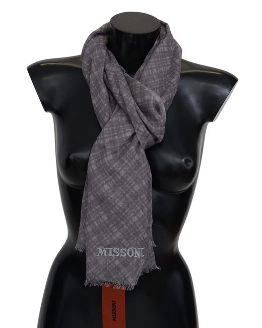 Missoni Gray Wool Scarf
