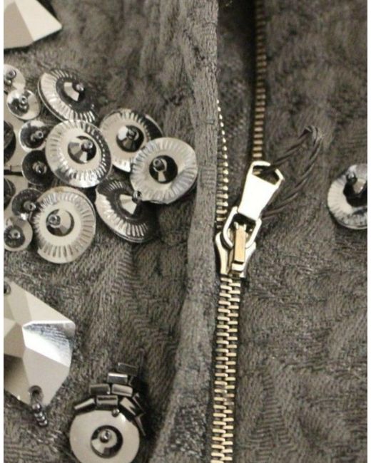 Dolce & Gabbana Black Floral Crystal Embedded Dress