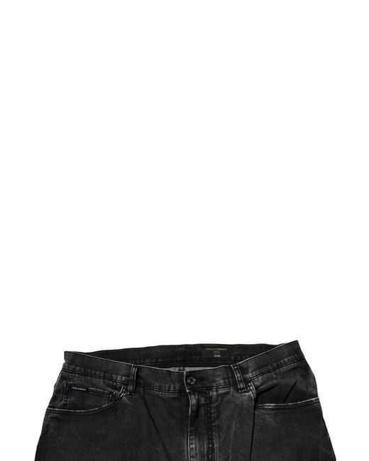 Dolce & Gabbana Black Cotton Stretch Skinny Denim Jeans for men