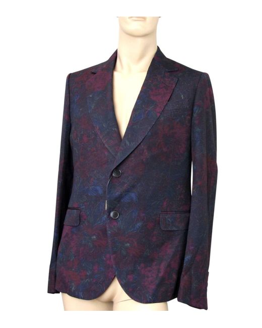 Gucci Black Runway Sketch-Printed Flannel Dandy Jacket (G 50R Us 40R) for men