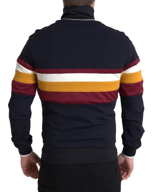 Dolce & Gabbana Blue Cardigan Heraldic Full Zip Sweater Clothing for men