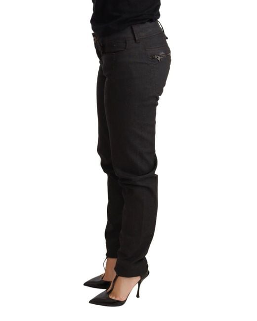Ermanno Scervino Black Chic Low Waist Skinny Jeans