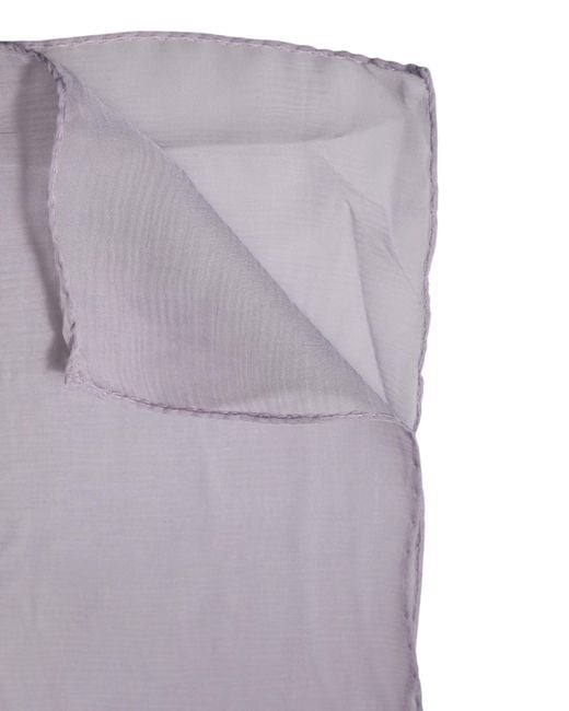 Dolce & Gabbana Purple Silk Rectangle Wrap Shawl Scarf