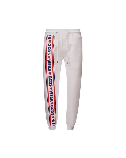 Gcds Red Cotton Athletic Pants for men