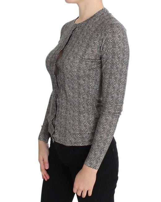 Dolce & Gabbana Gray Elegant And Wool Cardigan