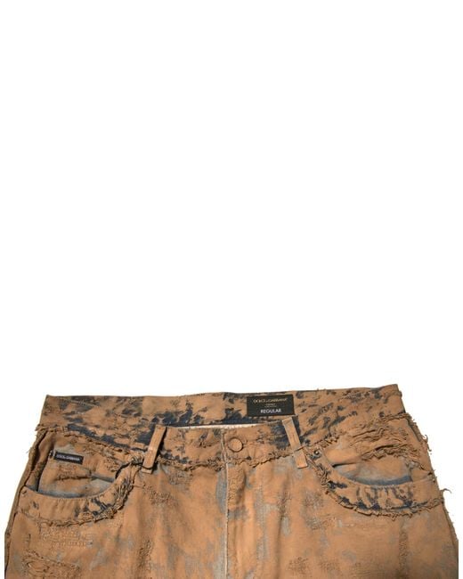 Dolce & Gabbana Natural Distressed Jeans Ripped Denim for men