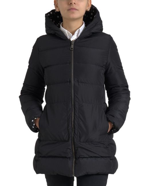 Dolce & Gabbana Black Polyester Hooded Reversible Jacket Clothing