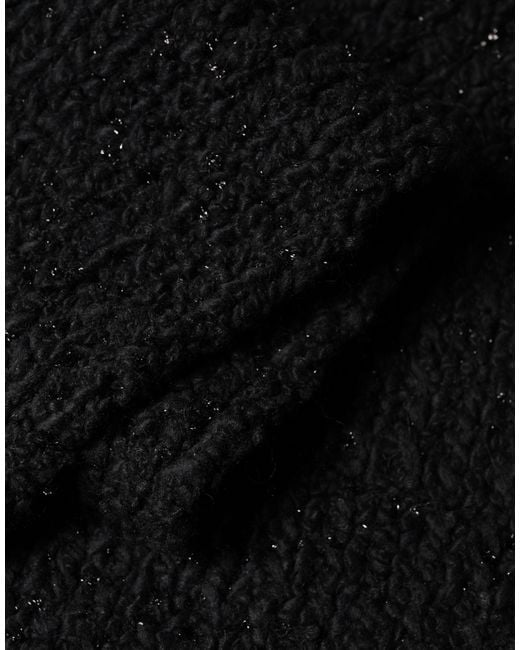 Dolce & Gabbana Black Wool Fringes Neck Wrap Foulard Scarf for men