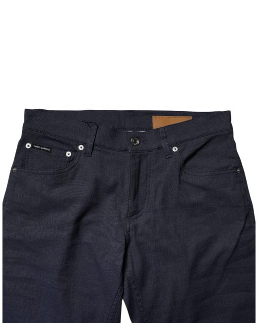Dolce & Gabbana Blue Slimfit Cotton Stretch Jeans for men