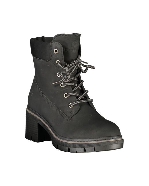 Lumberjack Black Polyester Ankle Boots