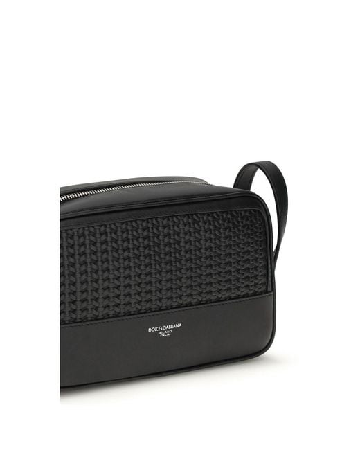 Dolce & Gabbana Black Calf Leather Bos Taurus Other Accessories for men