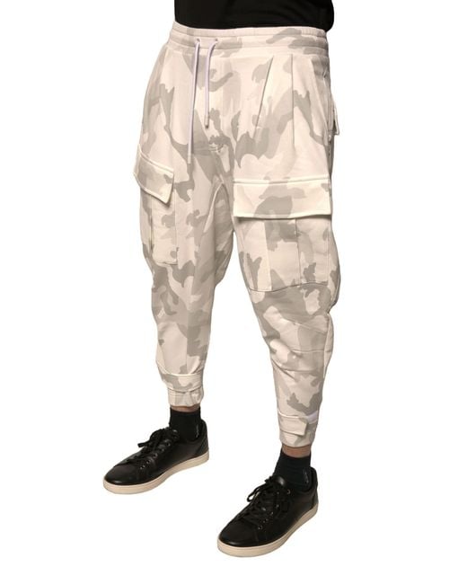 Dolce & Gabbana Natural Casual Joggers Camo Print Trousers for men