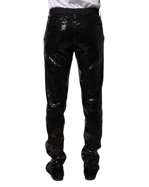 Dolce & Gabbana Black Slim-Fit Trousers for men