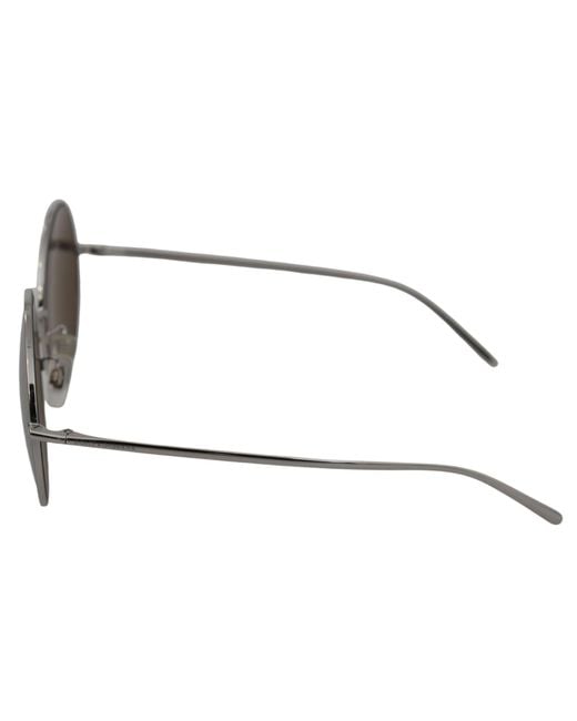 Dolce & Gabbana Black Plated Round Gray Le Nses Sunglasses
