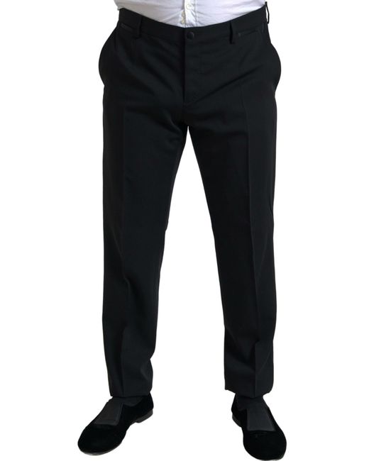 Dolce & Gabbana Black 2 Piece Single Breasted Martini Suit for men